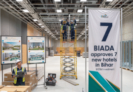 Firefly on banner write BIADA approves 7 new hotels in Bihar 120M investment 220793