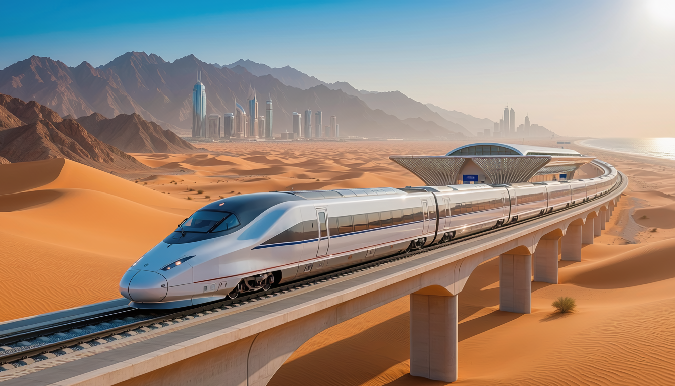 Etihad Rail UAE passenger train