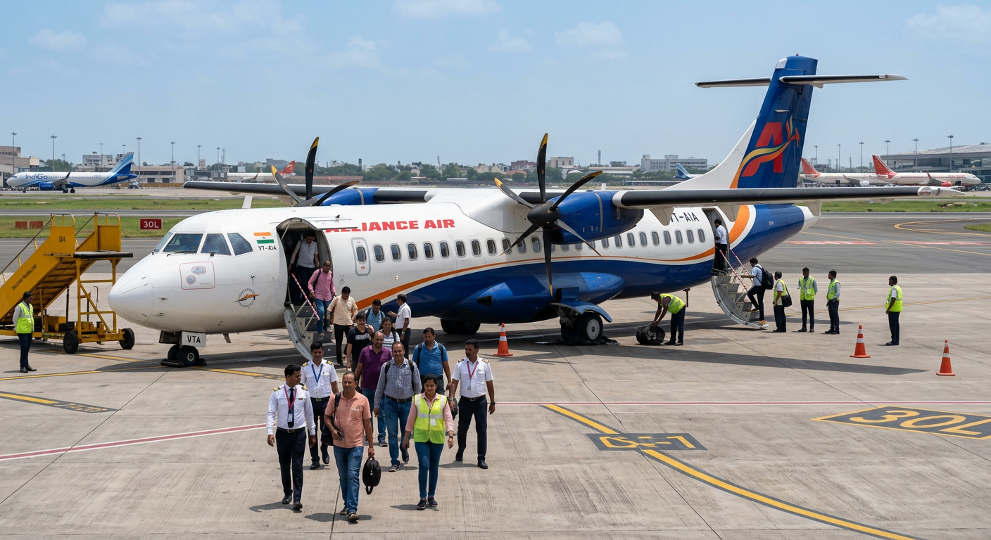 Firefly Gemini Flash Aviation Scare Alliance Air Tyre Burst A Delhi Bilaspur Alliance Air flight 9I 613 23093