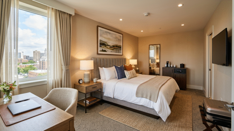 Firefly Gemini Flash hotel room generate image wihtout text and make sure its realistic 253821