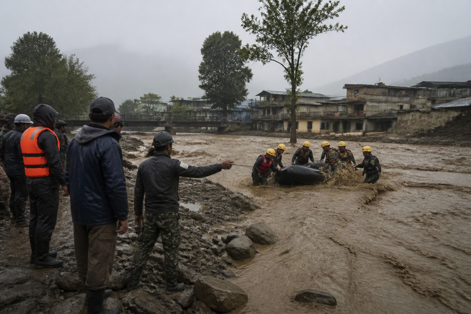 Firefly gpt image Nepal flood crisis becomes a major regional travel safety concern Severe flash floodi 595244