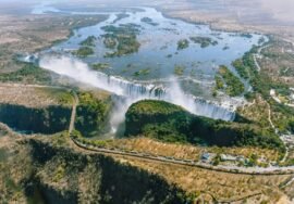 Victoria Falls between Zimbabwe and Zambia