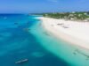 Zanzibar beach and turquoise Indian Ocean Tanzania