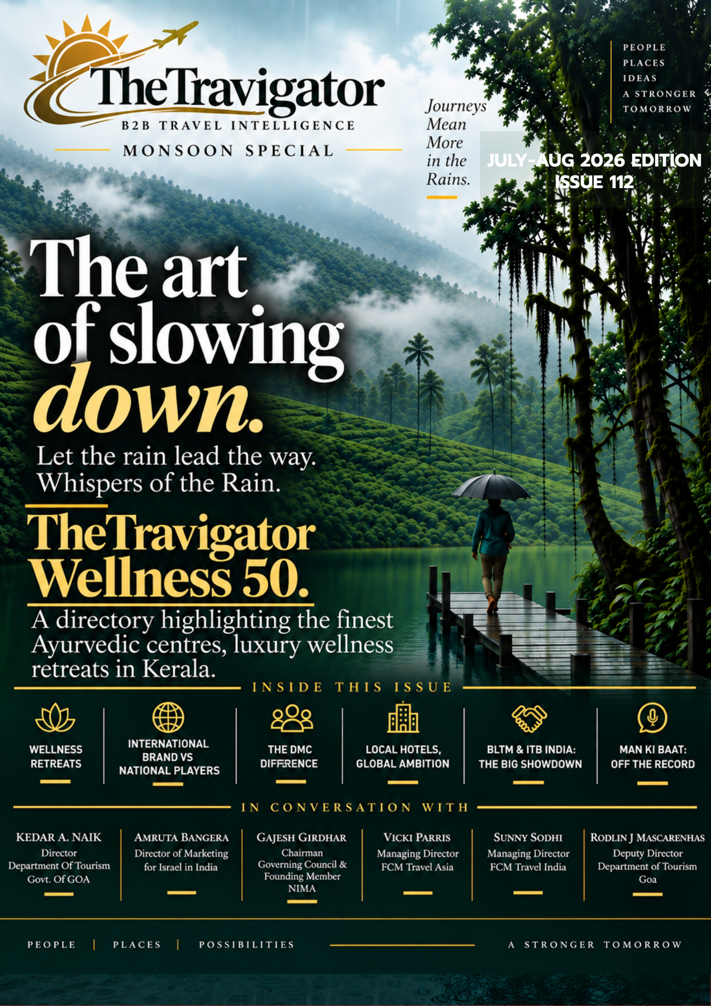 Travel Magazine Template Magazine in Cream Red Geometric Style