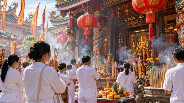 Phuket Vegetarian Festival shrine setting, AI-generated representative image