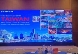 Taiwan Tourism Administration India Roadshow 2026 promotional display at the venue