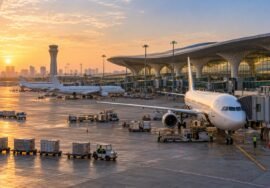 AI-generated representative illustration: Mumbai airport's international flight reshuffle faces a delay