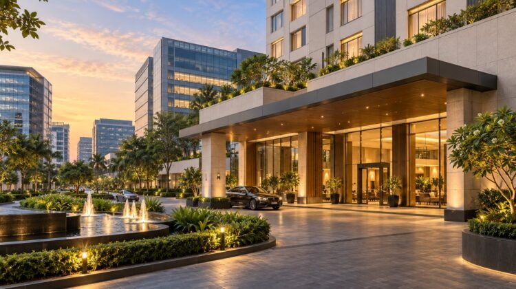 AI-generated representative illustration: Lemon Tree Hotels plans a 4,000-key expansion with Omaxe