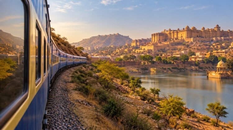 AI-generated representative illustration: IRCTC Announces 12-Day Pilgrimage Train Covering Rajasthan and Ujjain from Solapur