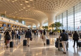 Mumbai Airport — AI-generated representative terminal illustration