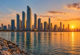 Abu Dhabi — AI-generated representative skyline illustration