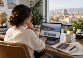 Booking Holdings Vayo — AI-generated travel planning illustration