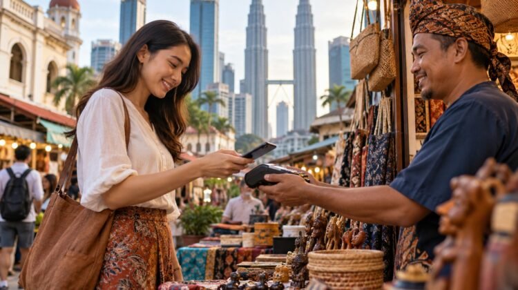 Tourism Malaysia — AI-generated representative mobile payment scene