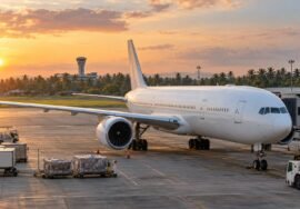 British Airways route — AI-generated representative aircraft in Sri Lanka