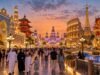 Global Village — AI-generated representative multicultural attraction illustration